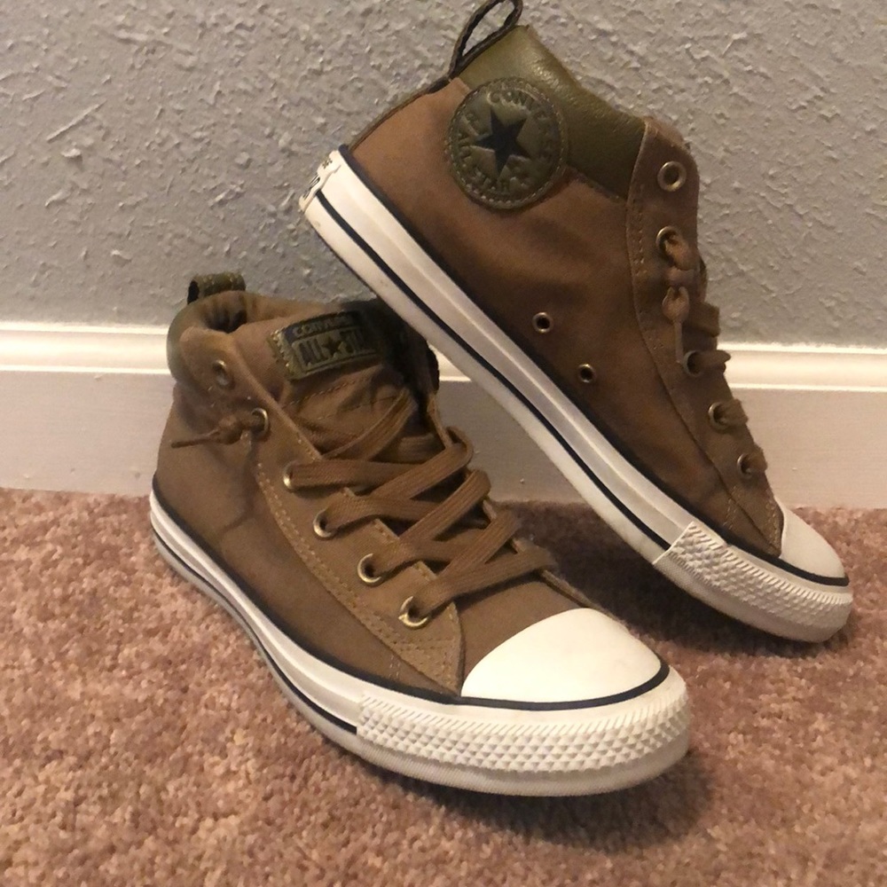 Army green converse
